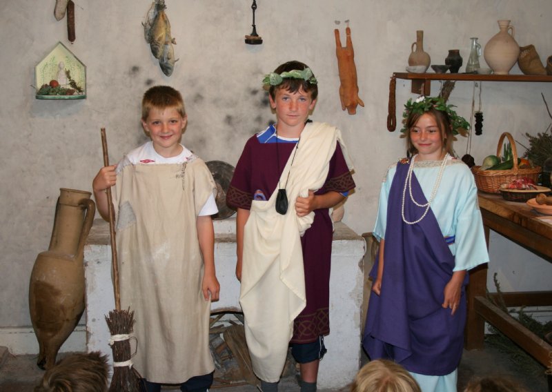 Dressed as Romans at Fishbourne